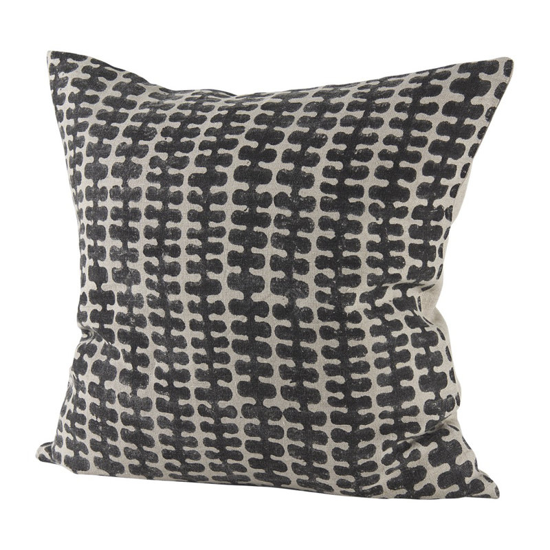 HomeRoots Light Gray And Black Throw Pillow Cover | Wayfair